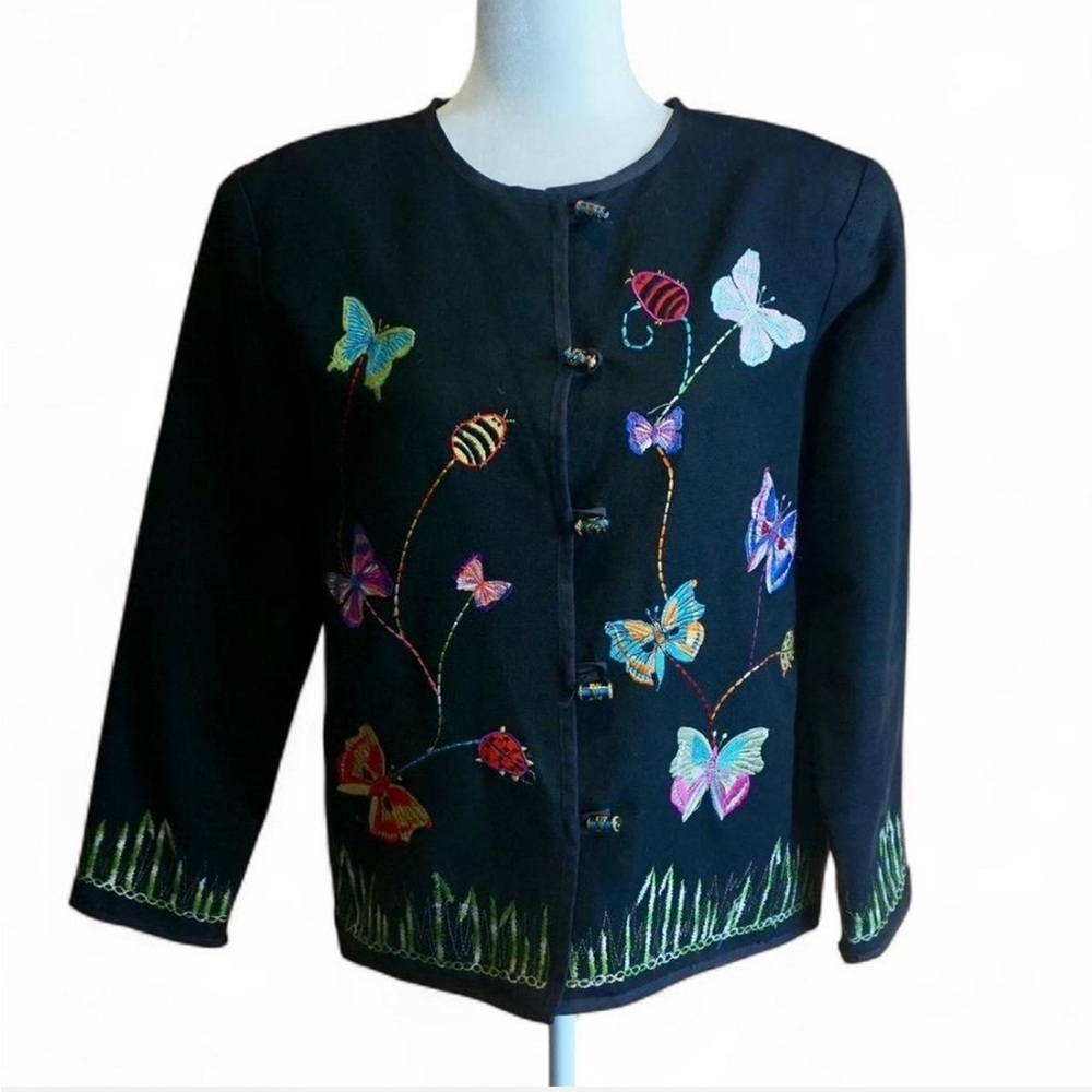 💚 VINTAGE PUFFIN ISLAND SPORTSWEAR Butterfly Jacket (S)